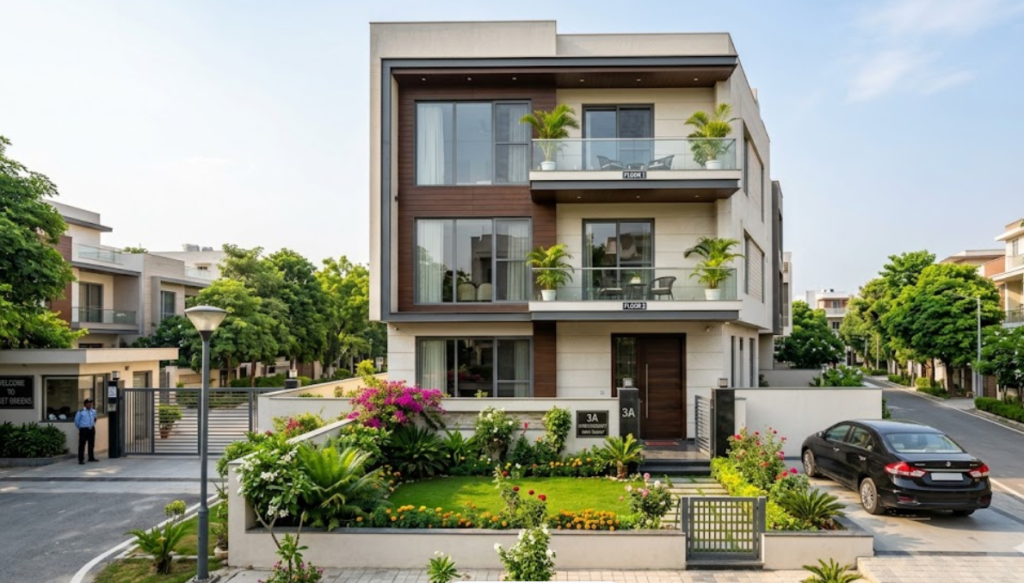 An independent residential floor in Ansal Palam Vihar.