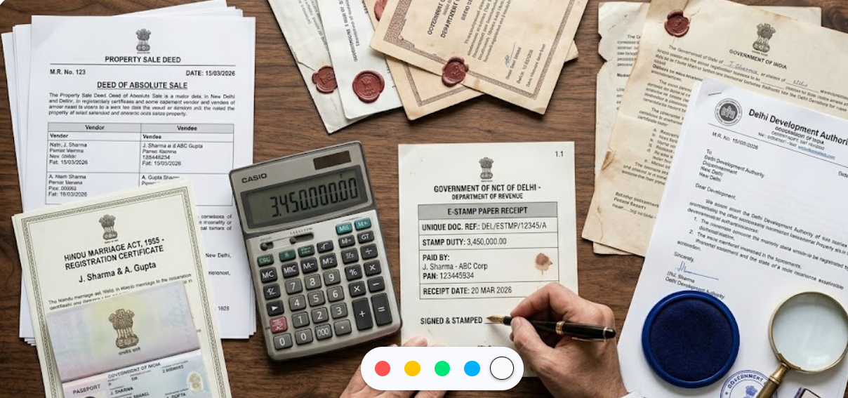 A judge's gavel resting on a Succession Certificate document in a courtroom