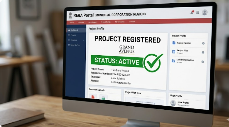 A RERA registration certificate for a joint venture project.